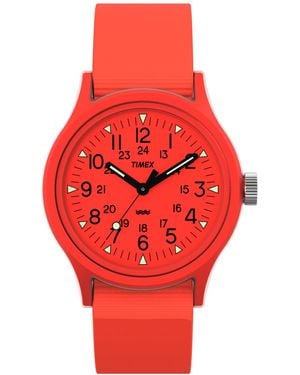 Timex Quartz Analog Nylon Watch - Red