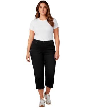 Avenue Butter Denim Straight Crop - Black