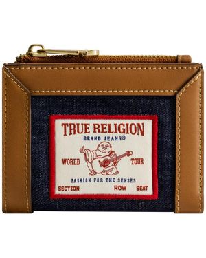 TRUE RELIGION Buddha Patch Small Denim Wallet - Black