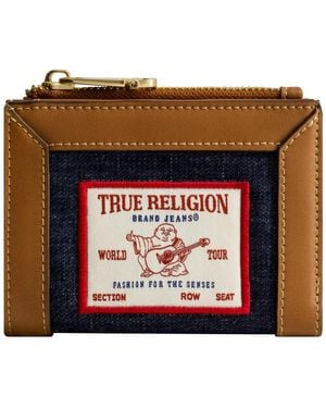 TRUE RELIGION Buddha Patch Small Denim Wallet - Black