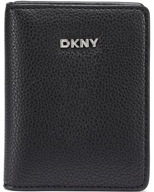 DKNY Boxed Lilah Snap Closure Mini Bifold Card Case - Black