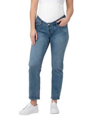 Ripe Maternity Maternity Hunter Over Bump Crop Jean - Blue