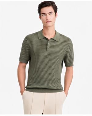 Alfani Cotton Short-sleeve Polo Sweater - Green