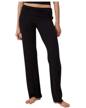 Cotton On Sleep Recovery Roll Waist Pant - Black