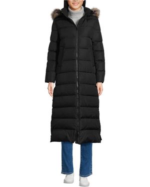Lands' End Max 600 Down Long Maxi Coat - Black