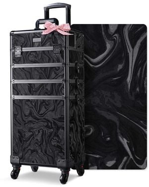 Byootique Rolling Makeup Train Case 4in1 Cosmetic Case - Black