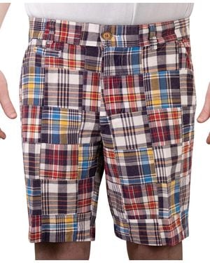 Vintage 1946 Acid Wash Madras 9" Shorts - Blue