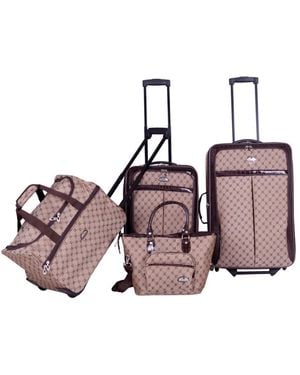 American Flyer Signature 4 Piece luggage Set - Brown