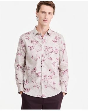 Macy's Botanical Texture Long-sleeve Floral Button-down Shirt - Multicolor