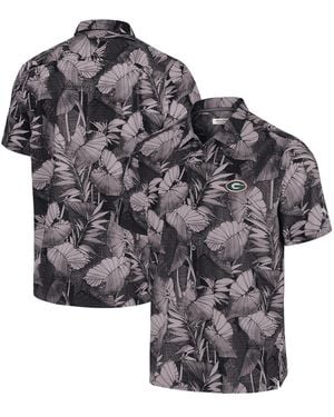 Tommy Bahama Georgia Bulldogs Big Tall Coast Nuevo Fronds Islandzone Button-up Shirt - Gray
