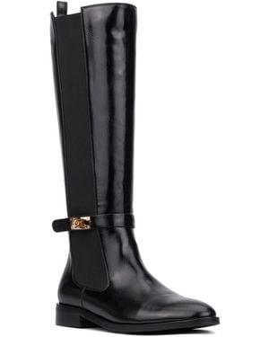 TORGEIS Reilly Ankle Strap Tall Boot - Black