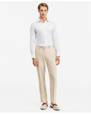 BarIII Slim-fit Linen-blend Suit Separates Pants - White