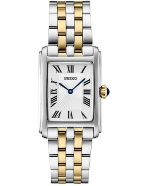 Seiko Essentials Two-tone Stainless Steel Bracelet Watch 22mm - White