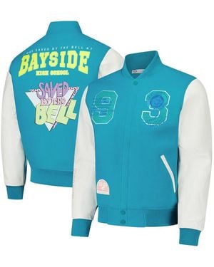 FREEZE MAX Saved By The Bell Tigers Varsity Full-snap Jacket - Blue