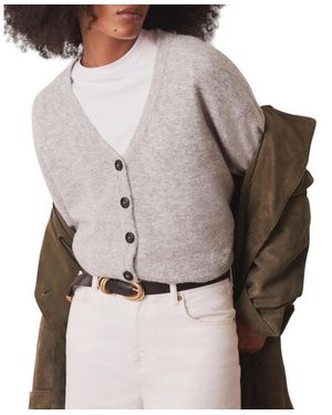 Mint Velvet V-neck Long-sleeve Cardigan - Gray