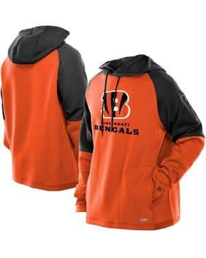 KTZ Cincinnati Bengals Combine Authentic Color Block Raglan Pullover Hoodie - Orange