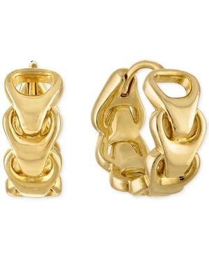 Bulova Link Hoop Earrings - Metallic