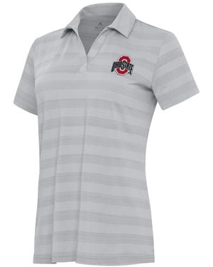 Antigua Ohio State Buckeyes Tunnel Polo Shirt - Gray