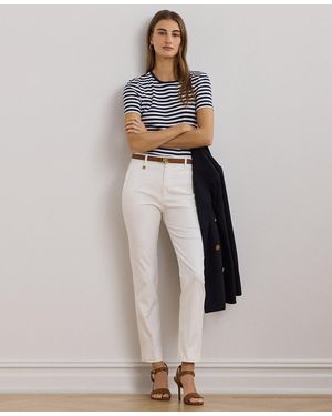 Ralph Lauren Double-faced Stretch Cotton Pant - White