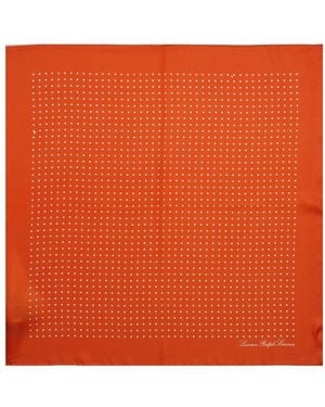 Ralph Lauren Core Dot Square Scarf - Orange