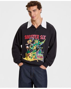 Marvel | Macy's | Spider-man Sinister Six Long Sleeve Polo Shirt - Blue