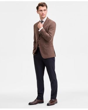 Kenneth Cole Slim-fit Techni-cole Solid Weave Sport Coat - Blue