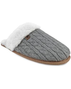Heat Holders Aria Faux Fur Scuff Slippers - Gray