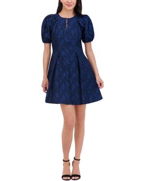 Vince Camuto Women's Fit & Flare Brocade Dress Brown Size 14