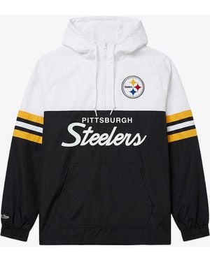 Mitchell & Ness Pittsburgh Steelers Head Coach Anorak Quarter-zip Windbreaker Jacket - Black