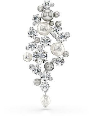 Swarovski Constella Rhodium Plated Brooch - White