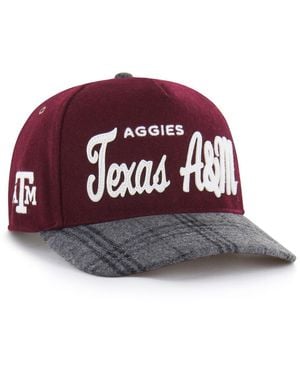 '47 And Texas A M aggies Windowpane Plaid Collection Hitch Adjustable Hat - Red