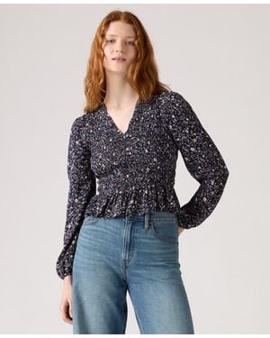 Levi's Esme Long-sleeve Slim Fit Blouse - Blue