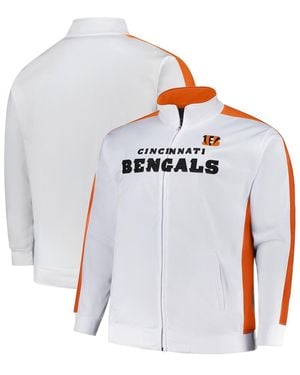 Fanatics Cincinnati Bengals Big Tall Tricot Full-zip Track Jacket - White