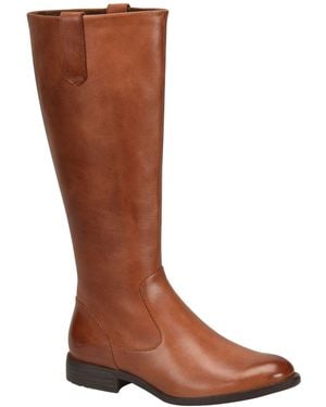 Born Shaunie Wide Calf Round Toe Boots - Brown