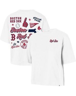'47 47 Brand Boston Red Sox Collage Script Reed City T-shirt - White