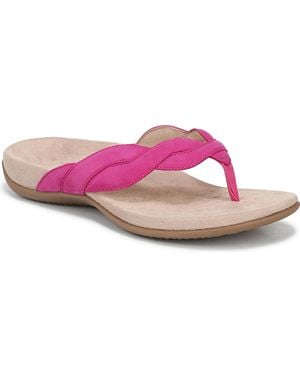 Vionic Bella Braid Thong Sandals - Pink
