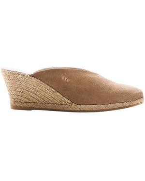VISCATA Truja Suede Espadrille Mule Wedges - Brown