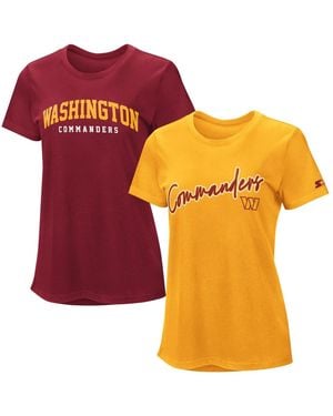 Starter Burgundy/gold Washington Commanders Combo Pack T-shirt - Orange