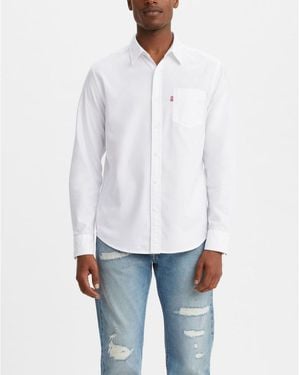 Levi's Classic 1 Pocket Regular-fit Long Sleeve Shirt - White