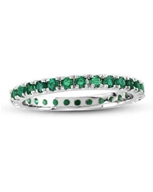 SUZY LEVIAN NEW YORK 14k Gold 0.66ct Gemstone Eternity Band Ring - Black