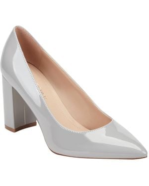 Marc Fisher Viviene High Block Heel Pumps - White