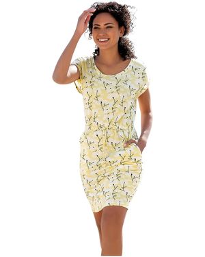 Lascana Drawstring Casual Dress - Yellow