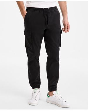 Sun & Stone Sun + Stone Garment-dyed Cargo jogger Pants - Black