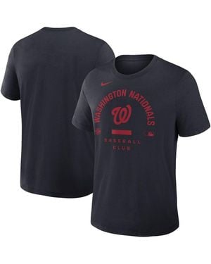 Nike Washington Nationals Authentic Collection Earlyâ Work Tri-blend Dri-fit T-shirt - Blue