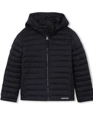 Lands' End Kids Husky Featherfree Insulated Hooded Packable Jacket - Black