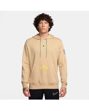 Nike Brazil National Team Club Fleece Pullover Hoodie - Natural