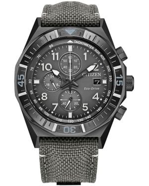Citizen Nighthawk Sport Casual Nylon Strap Watch 42mm - Gray