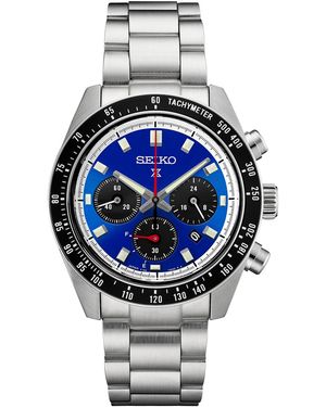 Seiko Chronograph Prospex Speedtimer Solar U.s. Special Edition Stainless Steel Bracelet Watch 41mm - Gray