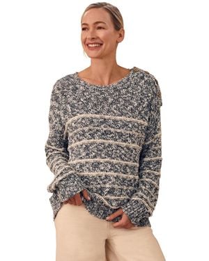 Celtic & Co. Linen Cotton Breton Sweater - Gray