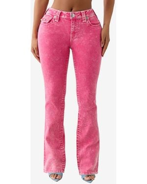 True Religion Becca Big T Bootcut Flap Jeans - Pink